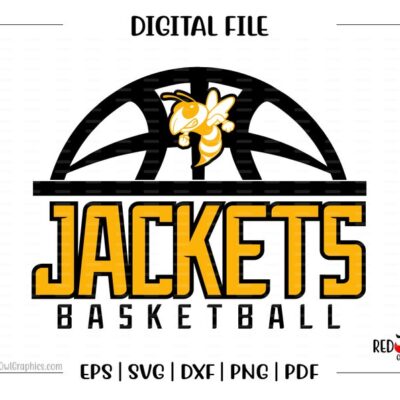 4390 Basketball svg Yellow Jacket Basketball Yellowjacket Basketball jacket svg dxf eps png pdf sublimation cut file htv clipart design