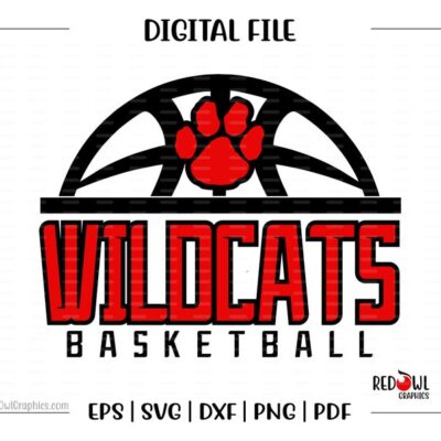 4394 Basketball svg Wildcat Basketball svg Wildcat Wildcats Basketball svg dxf eps png pdf sublimation cut file htv vector digital