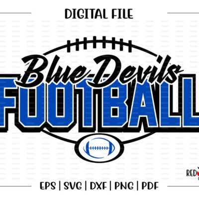 4408 Football svg Blue Devil svg Blue Devil Football Devil Blue Devil Blue Devils svg dxf eps png pdf sublimation cut file htv