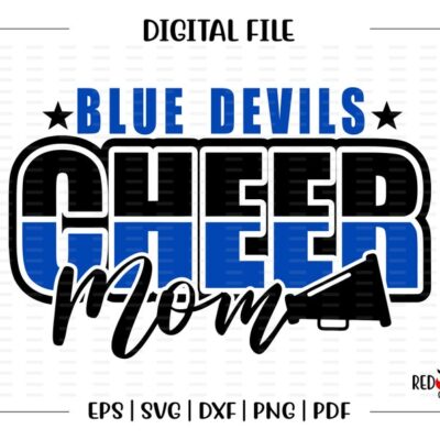 4409 Cheer Mom svg Blue Devil Cheer Mom Blue Devil Devil Cheer Mom Cheerleading svg dxf eps png pdf sublimation cut file htv