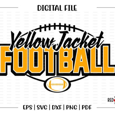 4417 Yellow Jacket Football svg Yellowjacket Football svg Yellow Jacket Yellow Jackets Football svg dxf eps png pdf sublimation