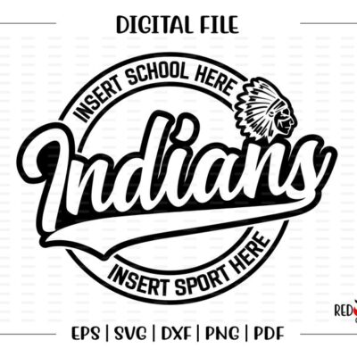 4426 Indian svg Indians svg Indian Indians clipart Mascot School svg dxf eps png pdf sublimation cut file htv vector digital