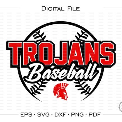 4440 Baseball svg Trojan Baseball svg Trojan Trojans Baseball svg dxf eps png pdf sublimation cut file htv vector digital