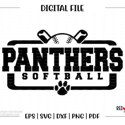 4453 Softball svg Lady Panther Softball svg Lady Panther Panthers Softball svg dxf eps png pdf sublimation cut file htv clipart