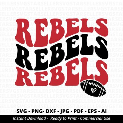 446 Rebels SVG PNG Stacked Rebels svg Rebels Shirt svg Rebels Cheer svg Rebels Vibes svg Rebels Mascot svg Rebels Football svg Silhouette PNG