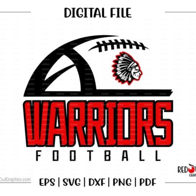 4478 Football svg Warrior Football svg Warrior Warriors Football svg dxf eps png pdf sublimation cut file htv vector digital htv