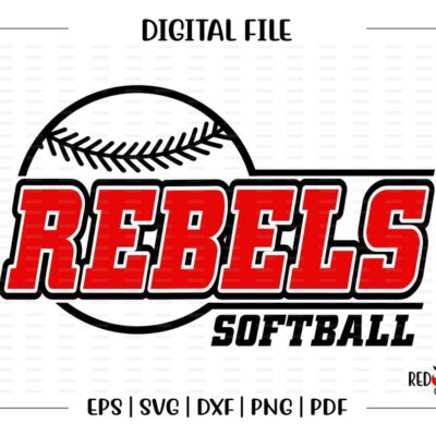 4479 Softball svg Rebel Softball svg Rebel Rebels Softball svg dxf eps png pdf sublimation cut file htv vector digital clipart