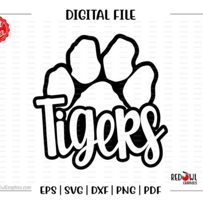 4480 Tiger svg Tigers svg Tiger Tigers Team Clipart Mascot School svg dxf eps png pdf sublimation cut file htv vector digital