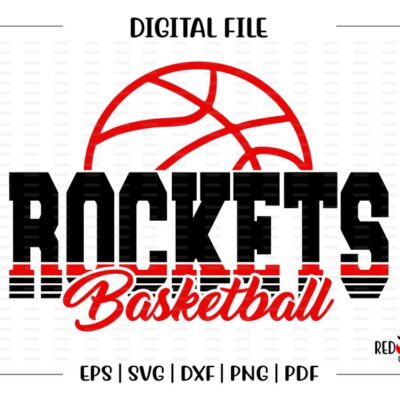 4491 Basketball svg Rocket Basketball Rocket Rockets Basketball svg dxf eps png pdf sublimation cut file htv vector digital clipart