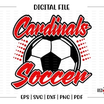 4522 Soccer svg Cardinal Soccer svg Cardinal Cardinals Soccer svg dxf eps png pdf sublimation cut file htv vector digital