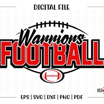 4553 Football svg Warrior Football Warrior Warriors Football svg dxf eps png pdf sublimation cut file htv vector digital htv