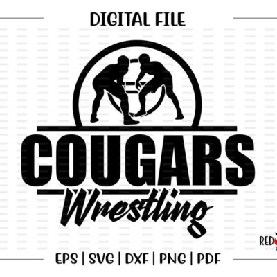 4601 Wrestling svg Cougar svg Cougar Cougars Wrestling Wrestler svg dxf eps png pdf sublimation cut file htv