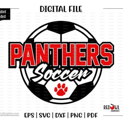 4609 Soccer svg Panther Soccer svg Panther Panthers Soccer svg dxf eps png pdf sublimation cut file htv vector digital