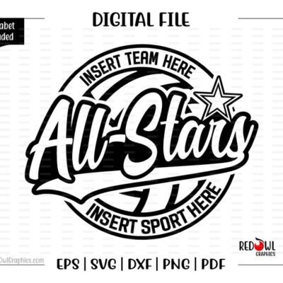 4619 All Star svg All Star svg Volleyball svg Volleyball All Stars All Stars svg dxf eps png pdf sublimation cut file htv clipart