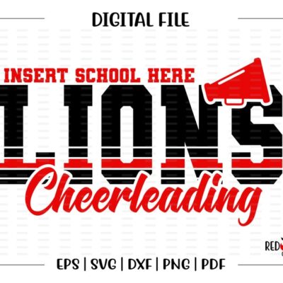 4623 Cheer svg Lion Cheer Lion Lions Cheer Cheerleader Cheerleading svg dxf eps png pdf sublimation cut file