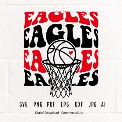 465 Eagles Basketball SVG PNG Eagles Mascot svg Eagles svg Eagles School Team svg Eagles Hoop svg Basketball Hoop svg School Spirit svg