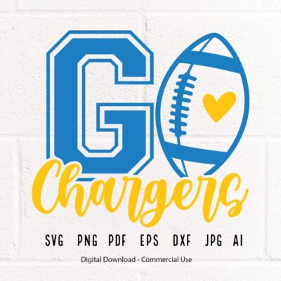 466 Chargers SVG PNG Chargers Football svg Chargers svg Chargers Mascot svg Chargers Shirt svg Chargers Mom svg Chargers School Team svg