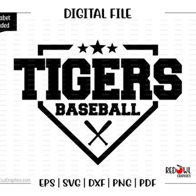 4664 Baseball svg Tiger Baseball svg Tiger Tigers Baseball svg dxf eps png pdf sublimation cut file htv clipart digital