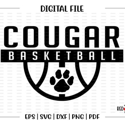 4682 Basketball svg Cougar Basketball Cougar Cougars Basketball svg dxf eps png pdf sublimation cut file htv vector digital