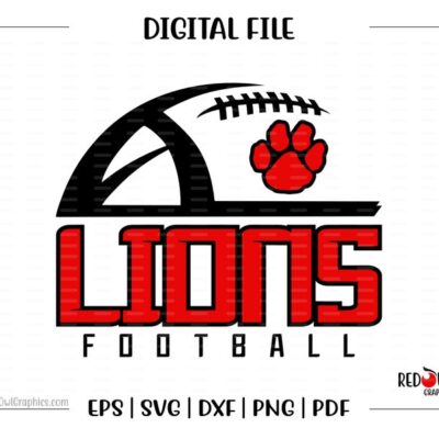 4697 Football svg Lion Football Lion Lions Football svg dxf eps png pdf sublimation cut file htv vector digital htv