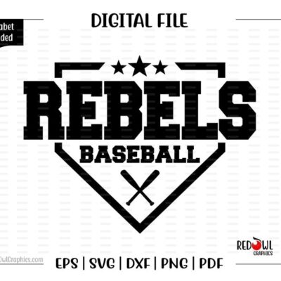 4749 Baseball svg Rebel Baseball svg Rebel Rebels Baseball svg dxf eps png pdf sublimation cut file htv vector digital clipart