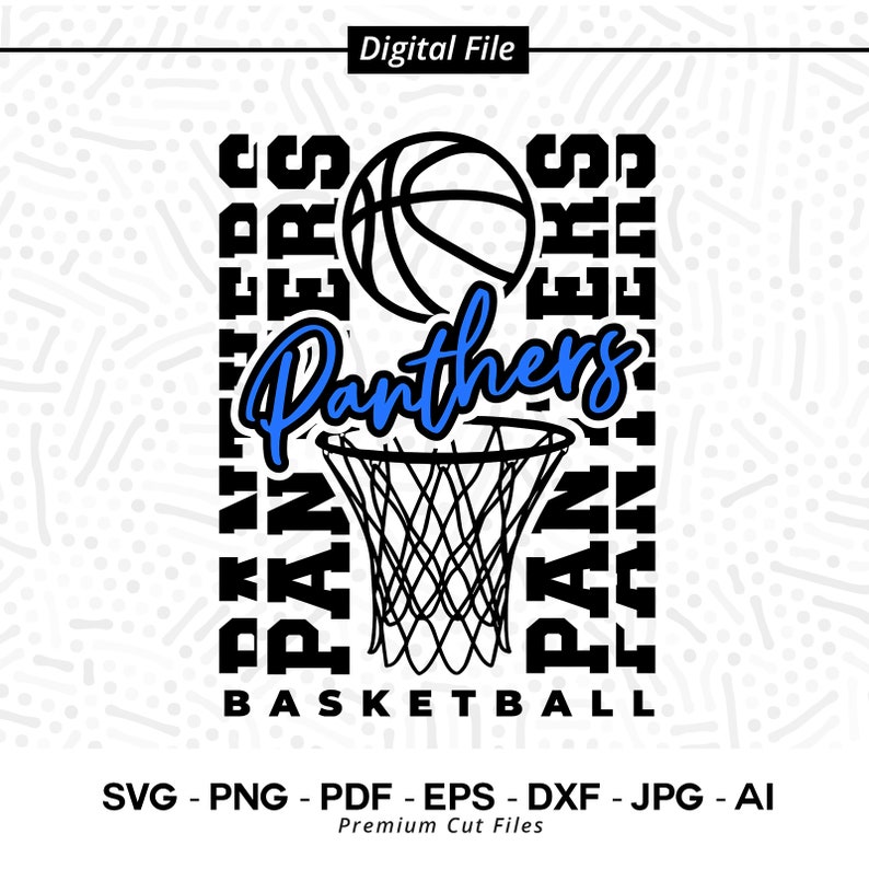 481 Panther SVG PNG Panther Basketball svg Panthers Basketball svg Panther Sublimation Panther Love svg Panthers Cheer Stacked Panthers