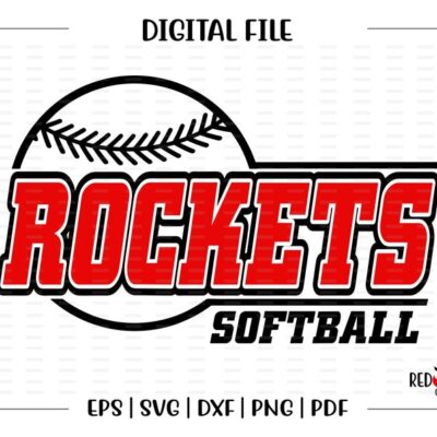 4811 Softball svg Rocket Softball svg Rocket Rockets Softball svg dxf eps png pdf sublimation cut file htv clipart design