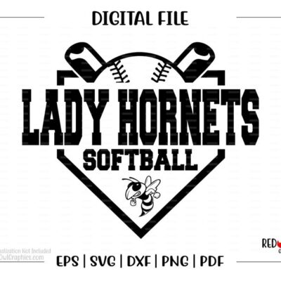 4844 Softball svg Lady Hornet Softball svg Lady Hornet Hornets Softball svg dxf eps png pdf sublimation cut file htv clipart