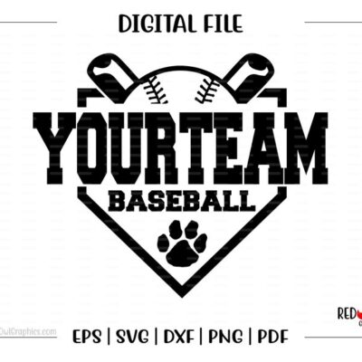 4851 Custom Personalized Baseball svg Baseball School Team Mascot svg dxf eps png pdf sublimation