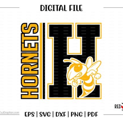 4885 Hornet svg Hornets svg Hornet Hornet Mascot School svg dxf eps png pdf sublimation cut file htv vector digital