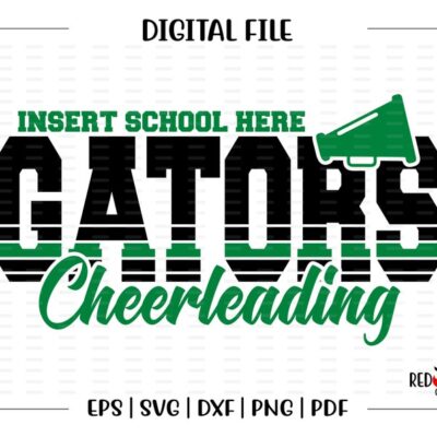 4905 Cheerleader svg Cheer svg Gator Gators Cheer Cheerleading svg dxf eps png pdf sublimation cut file htv vector digital