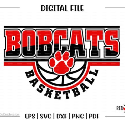 4929 Basketball svg Bobcat Basketball svg Bobcat Bobcats Basketball svg dxf eps png pdf sublimation cut file htv vector digital