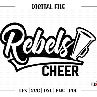 4952 Cheerleader svg Cheerleading svg Rebel Rebels Cheer Cheerleader svg dxf eps png pdf sublimation cut file htv vector digital