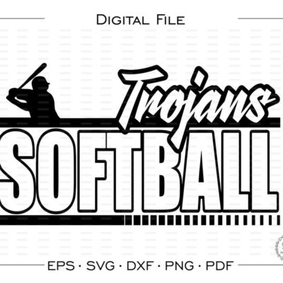 4960 Softball svg Trojan Softball svg Trojan Trojans Softball svg dxf eps png pdf sublimation cut file htv vector digital