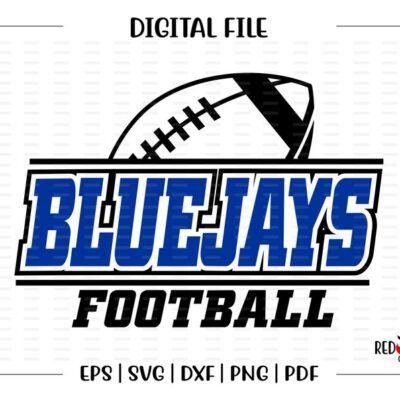 4963 Football svg Bluejay svg Bluejay Football Bluejay Blue Jays svg dxf eps png pdf sublimation cut file htv clipart design image