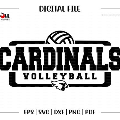 4968 Volleyball svg Cardinal Volleyball svg Cardinal Cardinals Volleyball svg dxf eps png pdf sublimation cut file htv vector digital