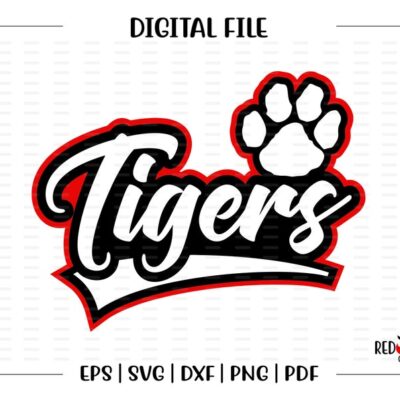 4986 Tiger svg Tigers svg Tiger Tigers Team Clipart Mascot School svg dxf eps png pdf sublimation cut file htv vector digital