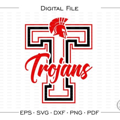 4987 Trojan svg Trojans svg Trojan Trojans Mascot School svg dxf eps png pdf sublimation cut file htv