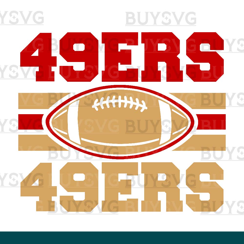 49ers SVG PNG Digital file Download 2 STACK FOOTBALL