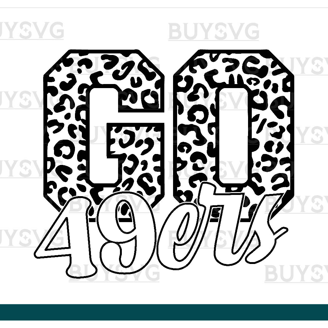 49ers SVG PNG Digital file Download Black Go Leopard