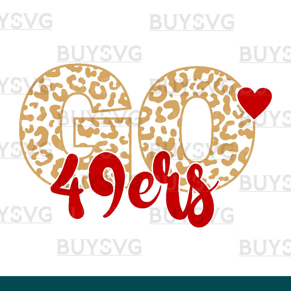 49ers SVG PNG Digital file Download LEOPARD CIRCLE GO