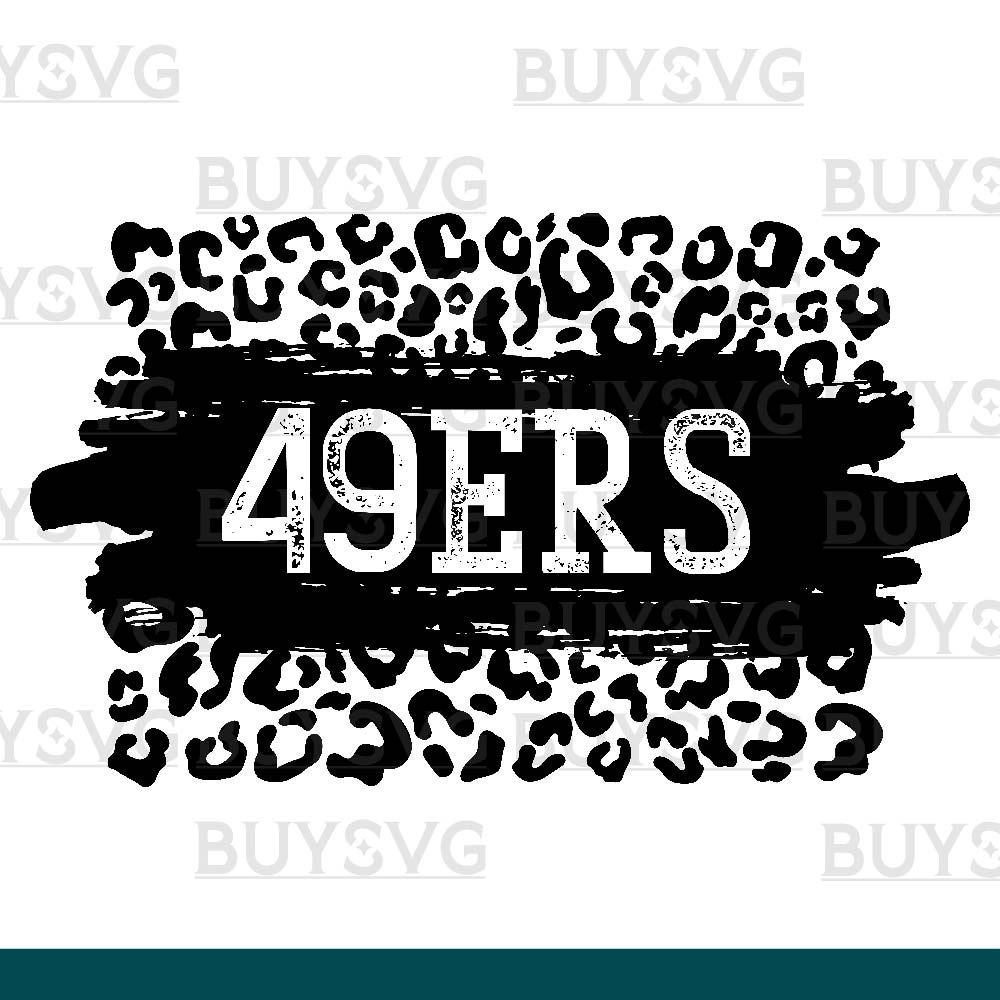 49ers SVG PNG Digital file Download LEOPARD PATCH