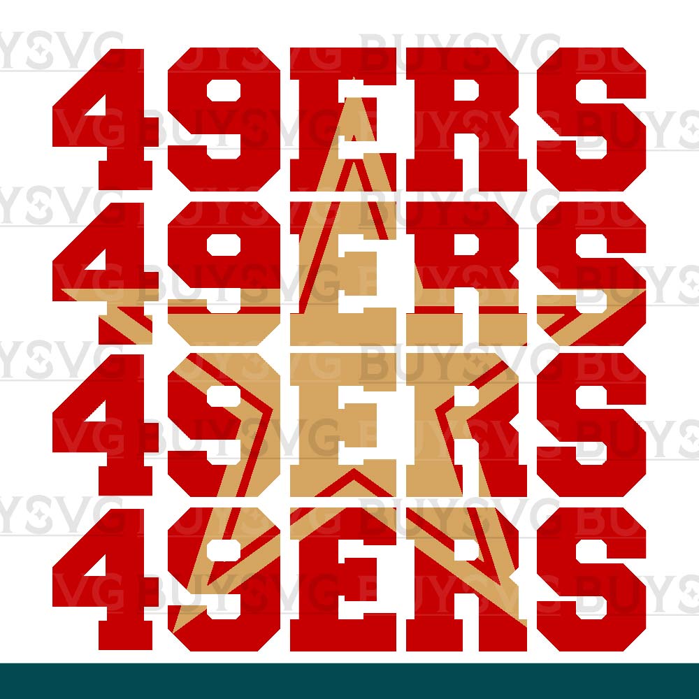 49ers SVG PNG Digital file Download Star 4 1