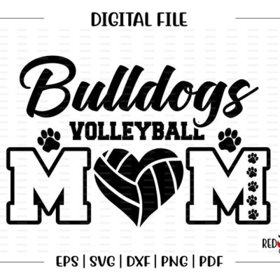 5031 Volleyball Mom svg Bulldog Volleyball Mom svg Bulldog Bulldogs Volleyball Mom svg dxf eps png pdf sublimation cut file htv