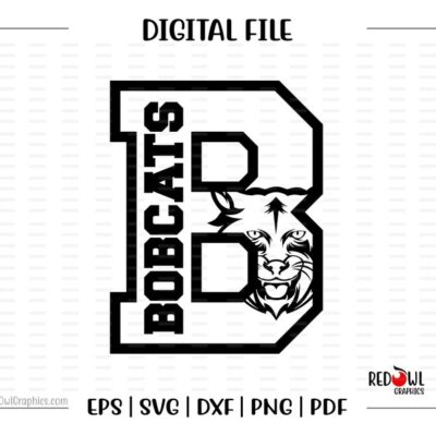 5055 Bobcat svg Bobcats svg Bobcat Bobcats Paw Mascot htv svg dxf eps png pdf sublimation cut file htv clipart design football