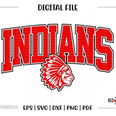 5066 Indian svg Indians svg Indian Indians clipart Mascot School svg dxf eps png pdf sublimation cut file htv vector digital