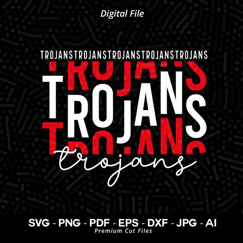 507 Stacked Trojans SVG PNG Trojans svg Trojan svg Trojans Typography Trojans Clipart Trojans Cheer svg Trojans Vibes svg Trojans Shirt