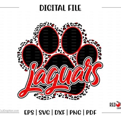 5168 Jaguar svg Jaguars svg Paw svg Jaguar Jaguars Paw svg dxf eps png pdf sublimation cut file htv clipart design cutter