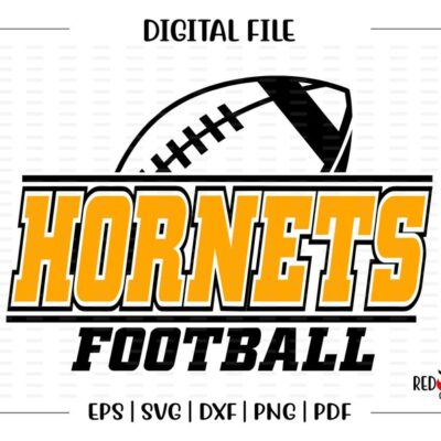 5188 Football svg Hornet Football svg Hornet Hornets Football svg dxf eps png pdf sublimation cut file htv vector digital