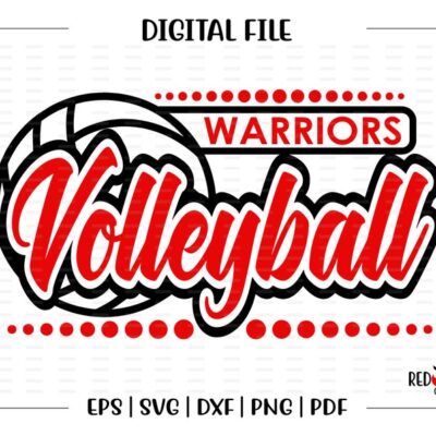 5193 Volleyball svg Warrior Volleyball svg Warrior Warriors Volleyball svg dxf eps png pdf sublimation cut file htv vector digital